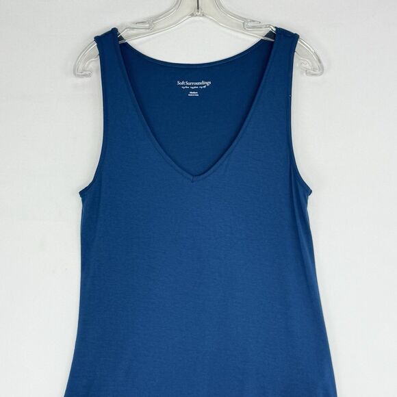 Soft Surroundings Tank Top Women Size M Navy Blue - Picture 10 of 13